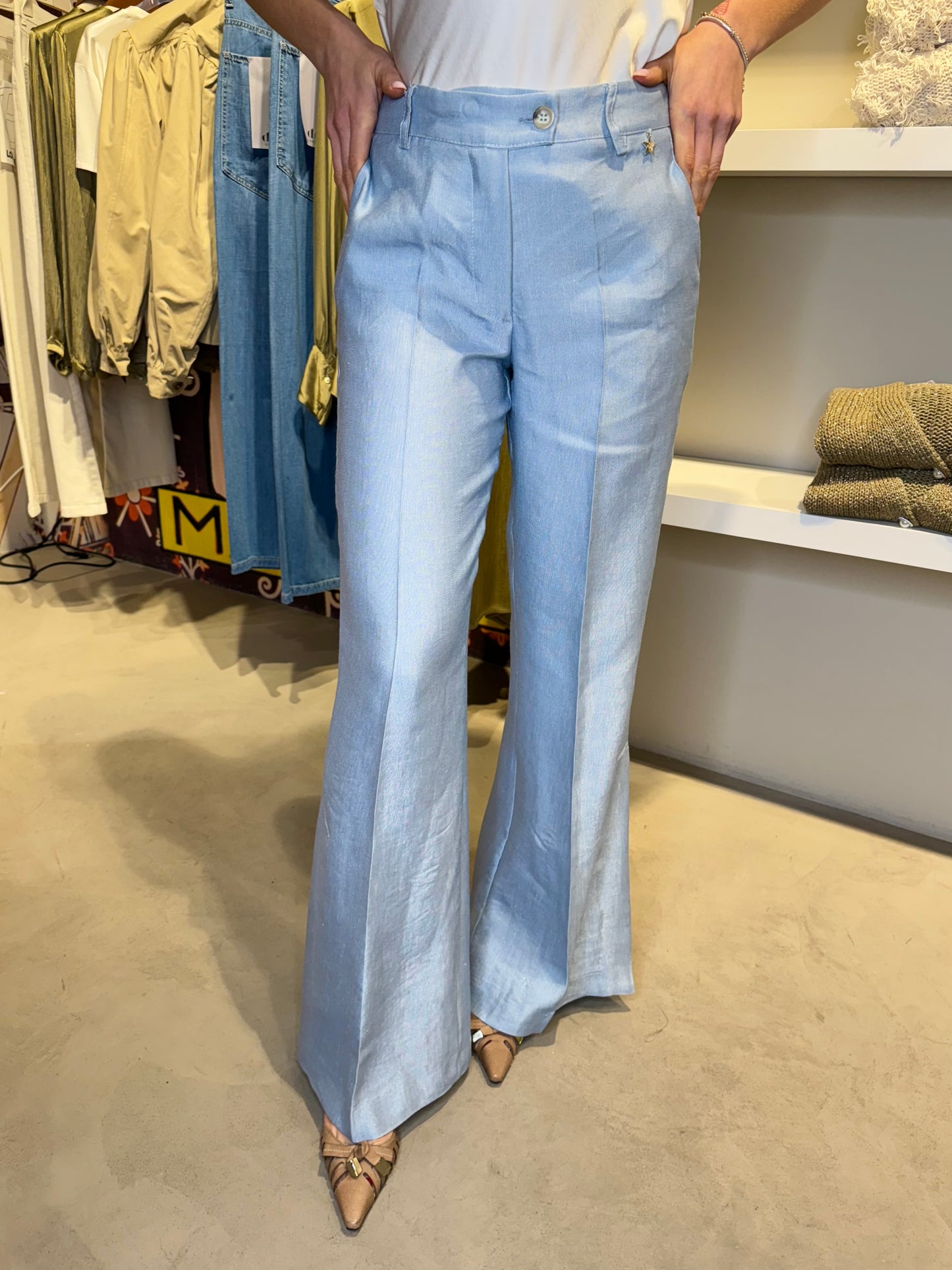 PANTALONE MISTO LINO