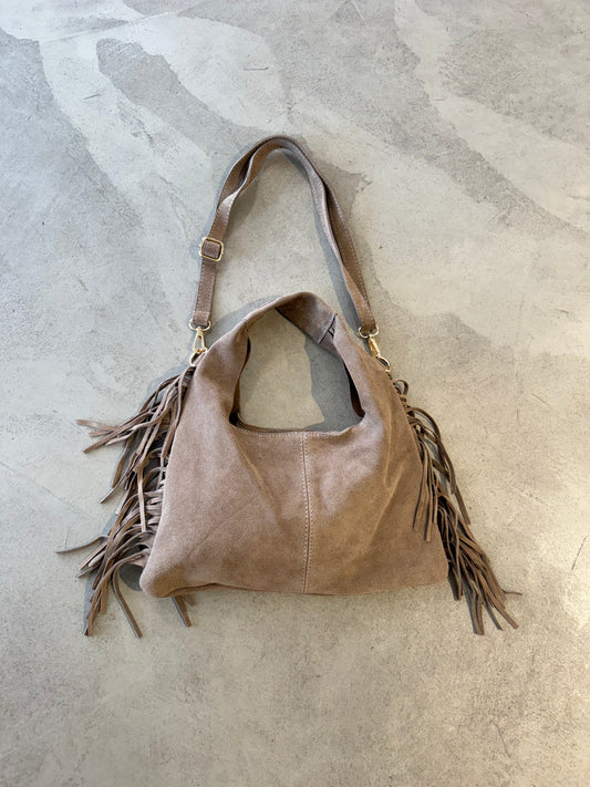 Borsa frange con tracolla