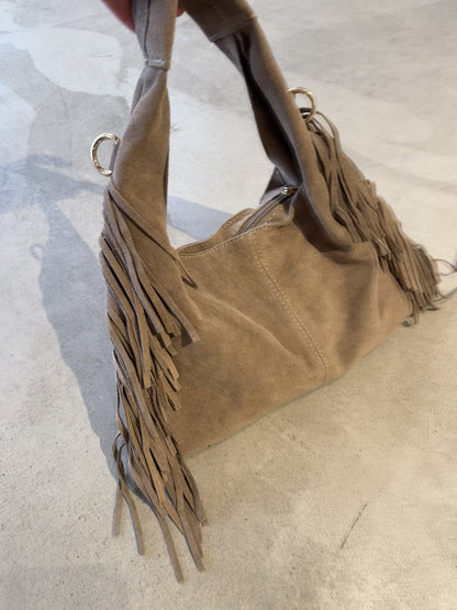 Borsa frange con tracolla